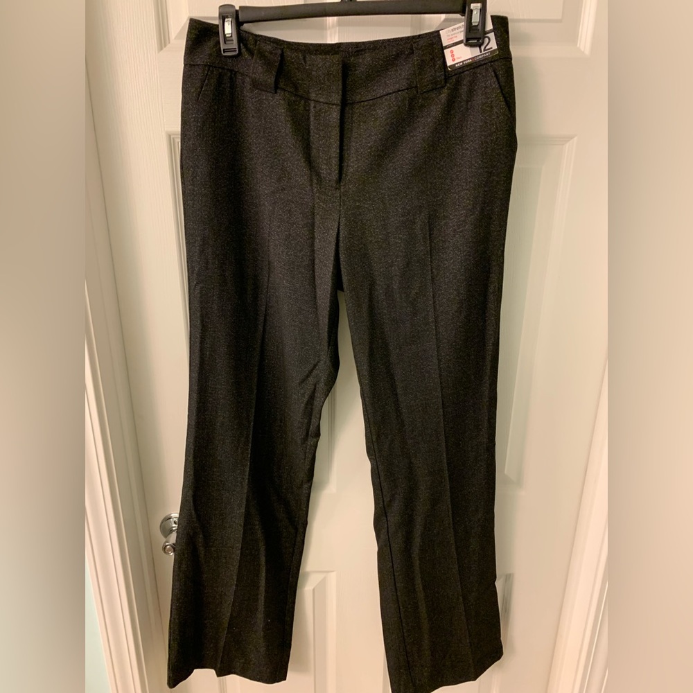 New York & Company Size 12 Tall Straight Leg Black Pants NWT